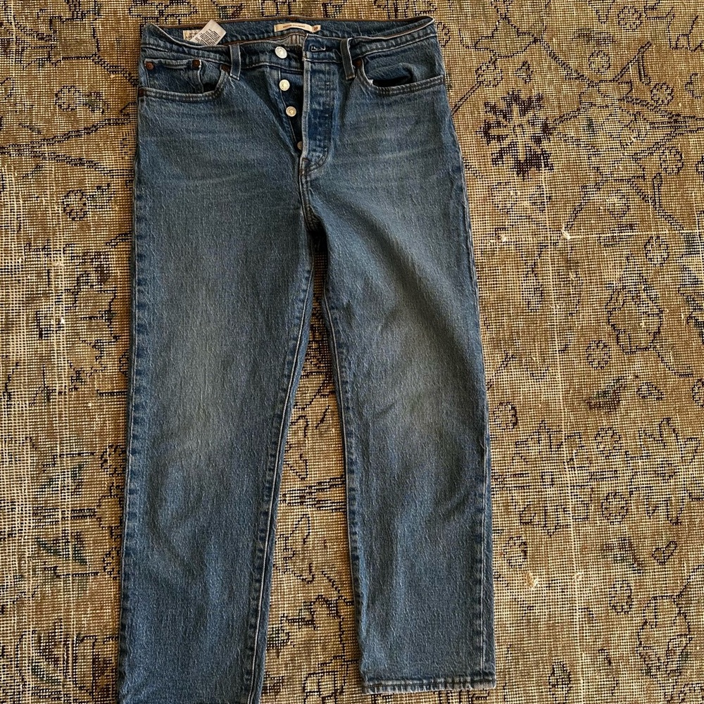 Levi wedgie Blue Button-Fly Jeans